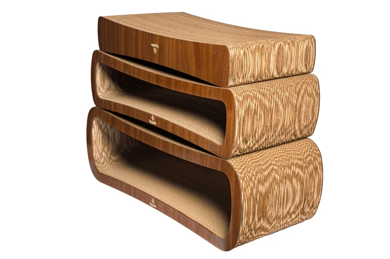 Regalia Lounge Set Cat Scratcher 68x23x30cm - Dark Wood