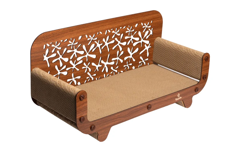 Regalia Stella Cat Scratcher 59x30x25cm - Dark Wood
