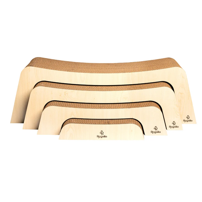 Regalia Omega Set Cat Scratcher 83x26x23cm - Light Wood