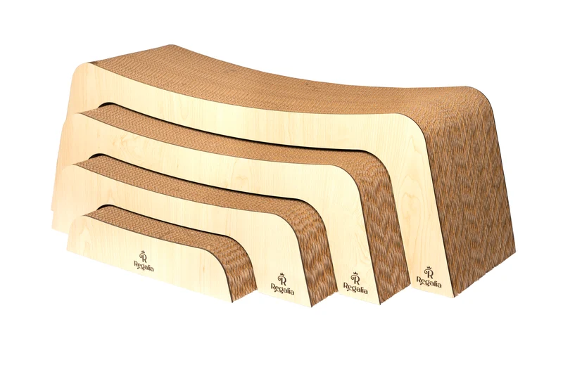 Regalia Omega Set Cat Scratcher 83x26x23cm - Light Wood