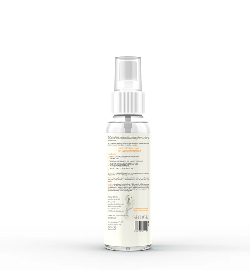 The Naturally Kind Co TickFree Coat Shield Multi Insect Repellent Spray For Dogs 250ml
