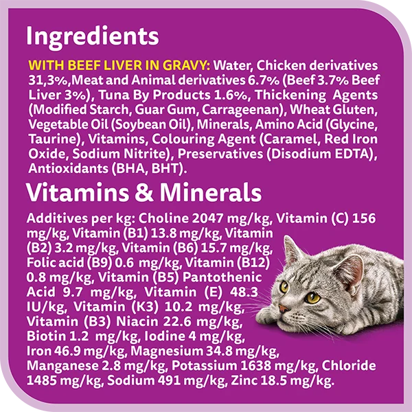Whiskas 1+ Years Mixed Favourites Adult Wet Cat Food In Jelly 10+2 Multipack 12X80G