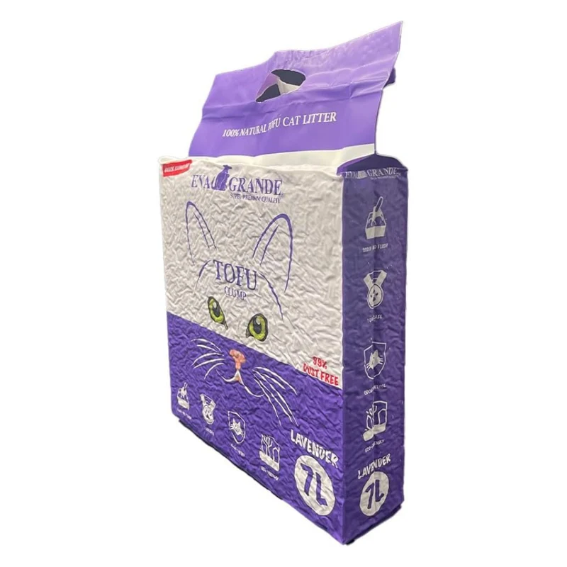 Eva Grande Eco-Friendly Lavender 100% Natural Tofu Clumping Cat litter 7L