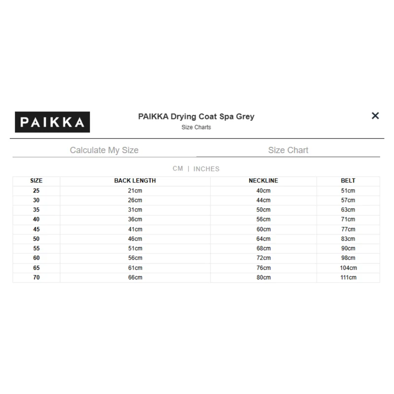 PAIKKA Drying Coat Spa for Dogs