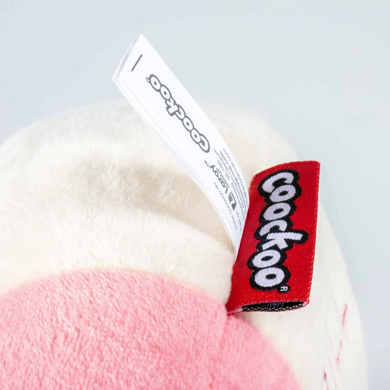 Ebi Coockoo Chill Pill Kicking Cushion - Cat Snuggle Pillow Plush Toy - Pink/16x7x9cm