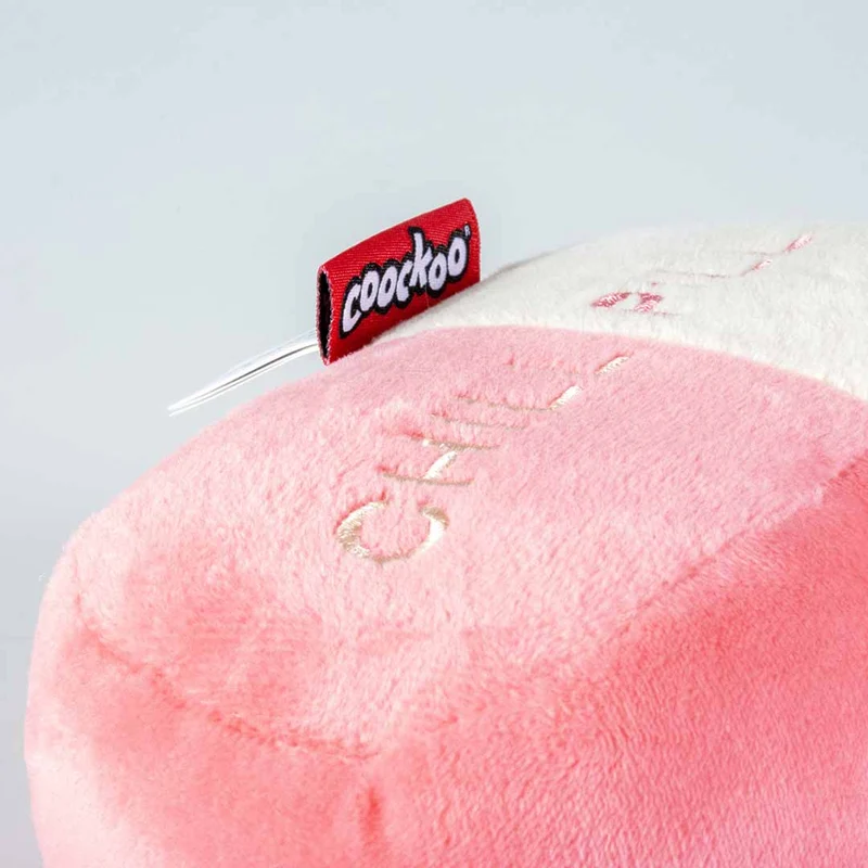 Ebi Coockoo Chill Pill Kicking Cushion - Cat Snuggle Pillow Plush Toy - Pink/16x7x9cm