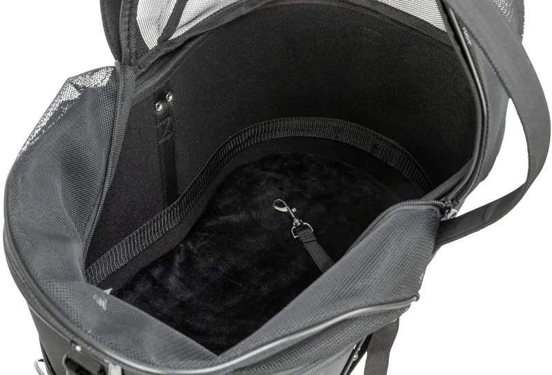 TRIXIE Hundefahrradkorb Gepäckträger – bis 6 kg, Netz-Abdeckung, Kurzleine, schwarz