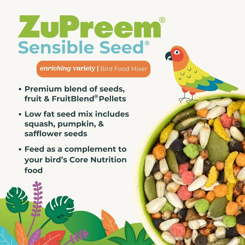 Zupreem Sensible Seed Parrots & Conures Food 2lb