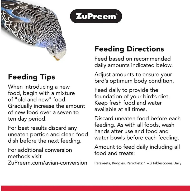 Zupreem Fruitblend Flavor Large Parrot Food 2lb