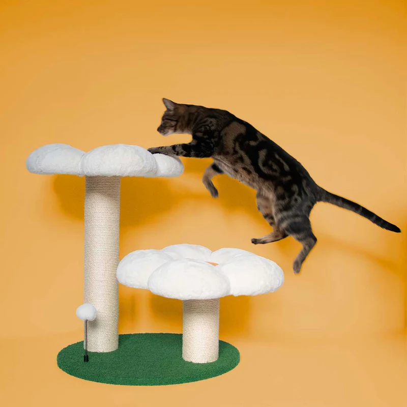 Ebi Flower Power Cat Tree Scratcher White 59x49x62cm