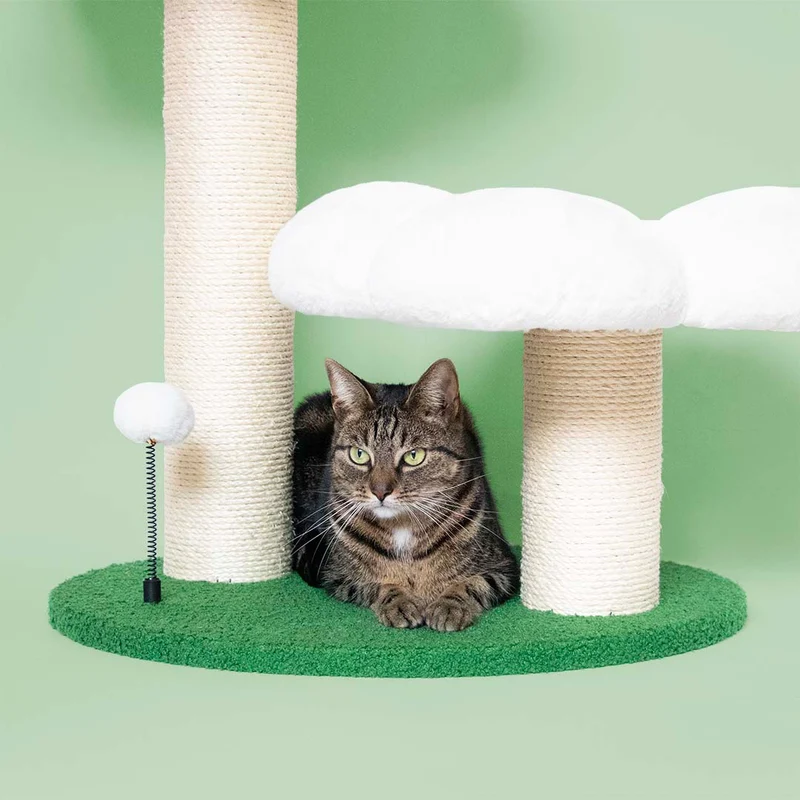 Ebi Flower Power Cat Tree Scratcher White 59x49x62cm