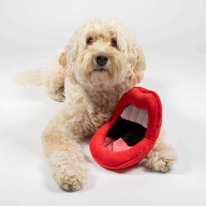 Ebi Coockoo Happy Hangry Cuddle Dog Toy Red 17x18x18cm