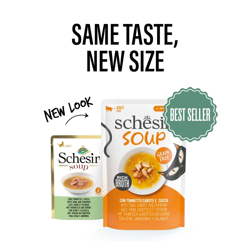 Schesir Tuna Pumpkin In Soup Pouch Wet Cat Food 40g