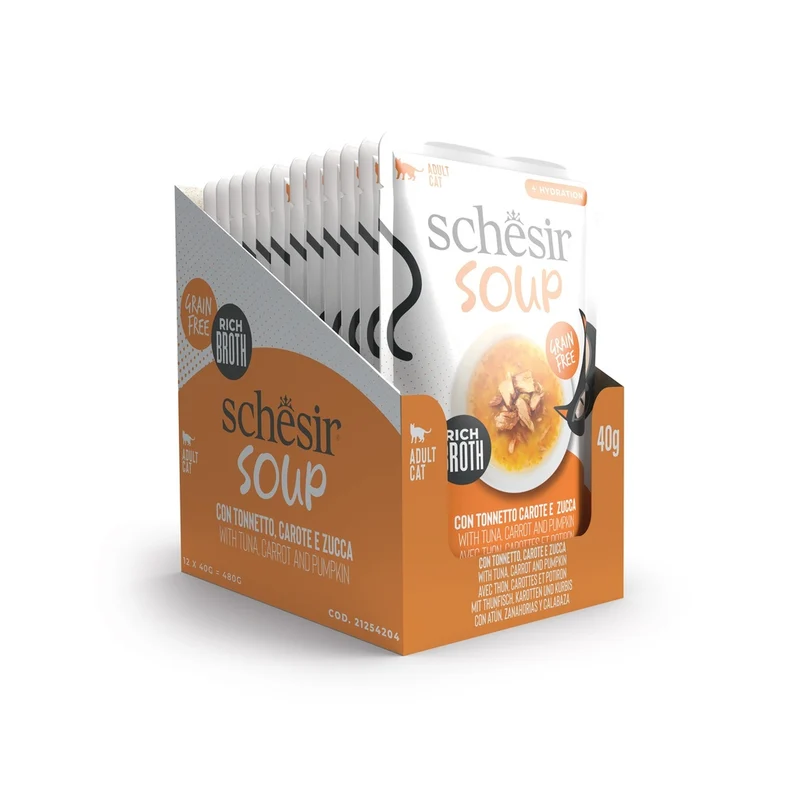 Schesir Tuna Pumpkin In Soup Pouch Wet Cat Food 40g