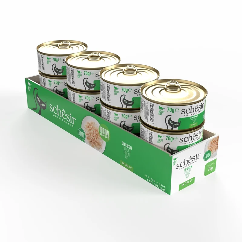 Schesir Complements Chicken In Jelly Canned Wet Cat Food 70g