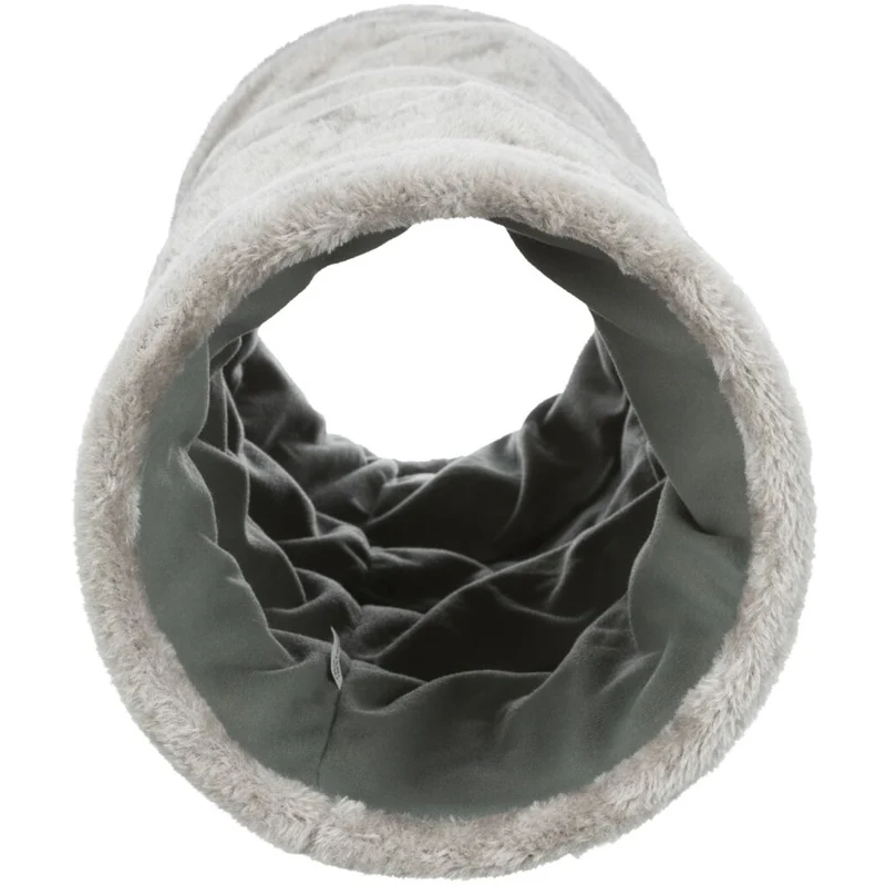 Trixie Plush Playing Tunnel For Cats Grey 22x60cm