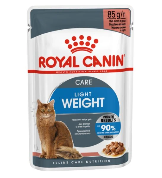 Royal Canin Light Weight Care Thin Slices In Gravy Adult Wet Cat Food 85G - Pack of 12