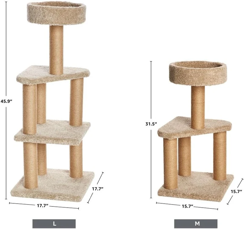 Regalia Cozy Cat Tree Tower & Scratching Post 45.7x45.7x116.8cm