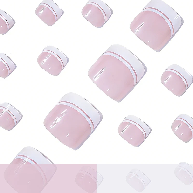French Tip Pediküre Nagelkunst Karnz
