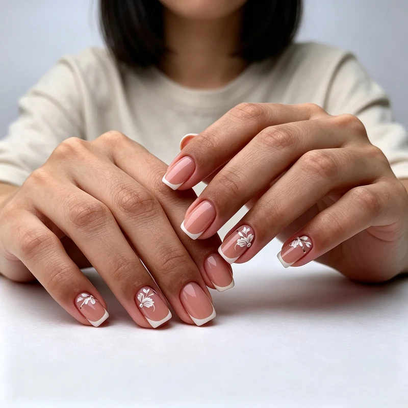Französische Spitzen Blumennagelkunst Verbesserungen Karnz