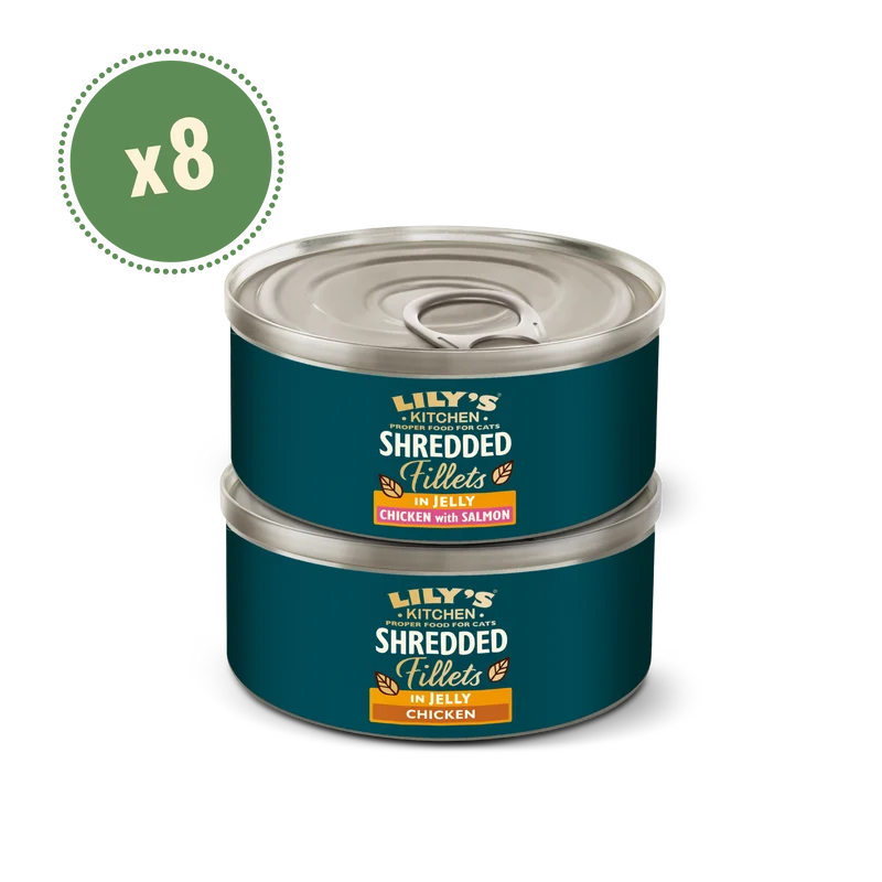 Lily's Kitchen Shredded Fillets In Jelly Multipack Wet Cat Food 8x70G