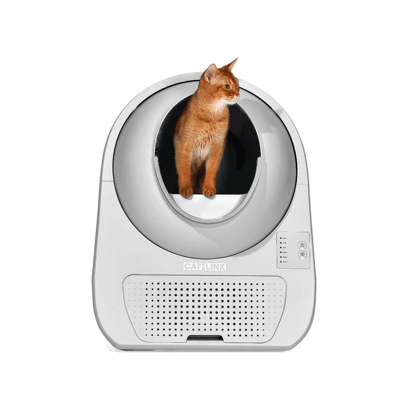 Catlink Scooper Young Pro X AI Self Cleaning With Odour Removal Cat Litter Box 13L 63x62x74cm - Light Grey