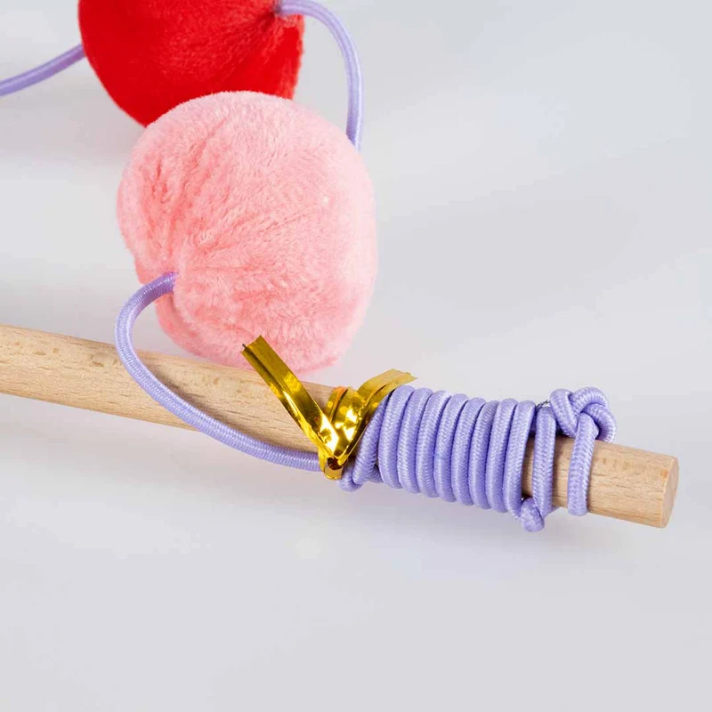 Ebi Coockoo Jolly Jumper Cat Wand Chase Toy - Red/Pink/40x4x4cm