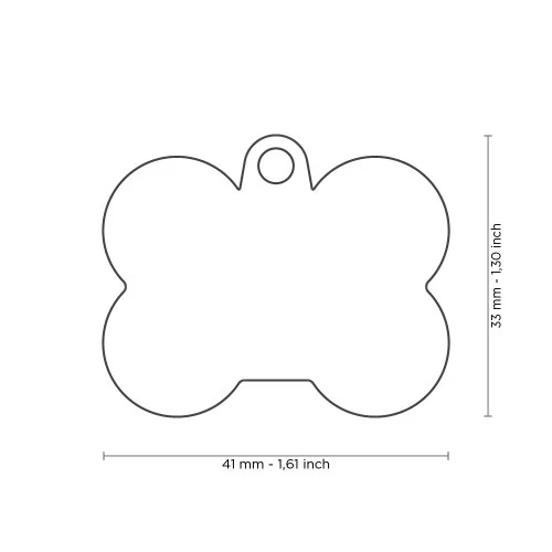 My Family Aluminum Bone ID Tag with Rubber - PINK/BIG