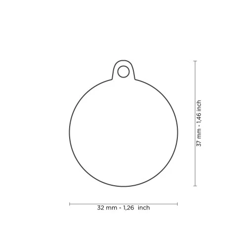My Family Bronx Rhombus The Boss Round ID Tag - ANTIQUE SILVER/BIG