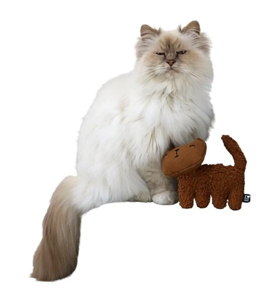 D&D Home I Love Happy Cats Zoey Refillable Cat Kicking Cushion Cat Toy 15x5x12cm
