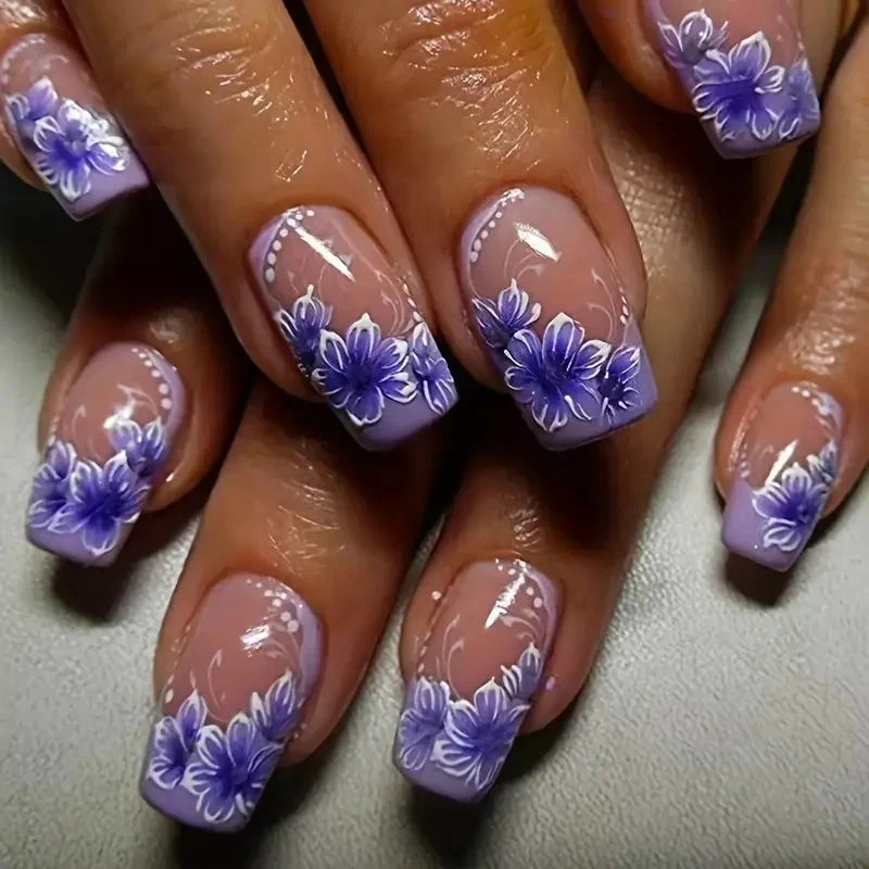 Blumenmuster-Nagelkunst-Set Karnz