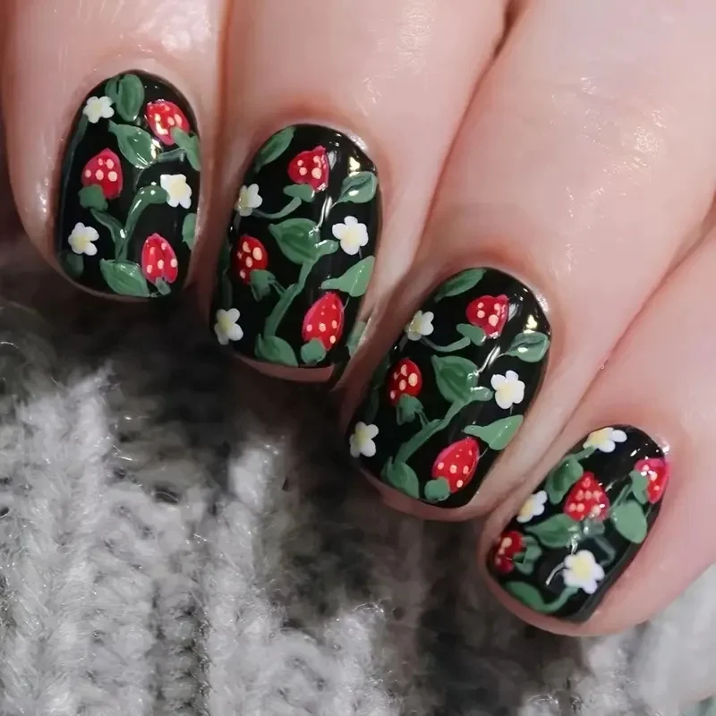 Blumenmuster Gel Nagelkunst Karnz