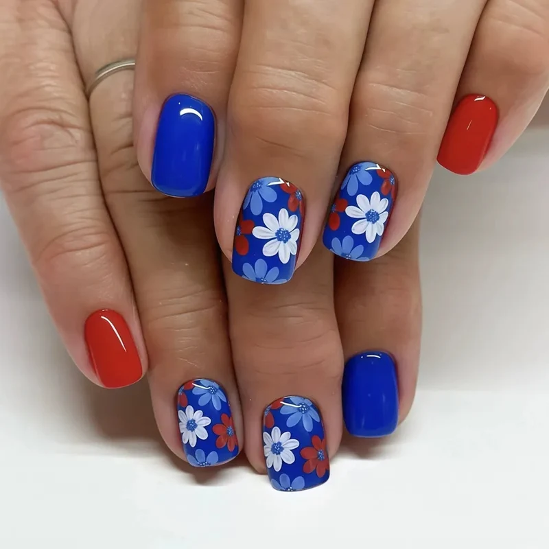 Blumenmuster Dekorative Nagelkunst Verbesserungen Karnz