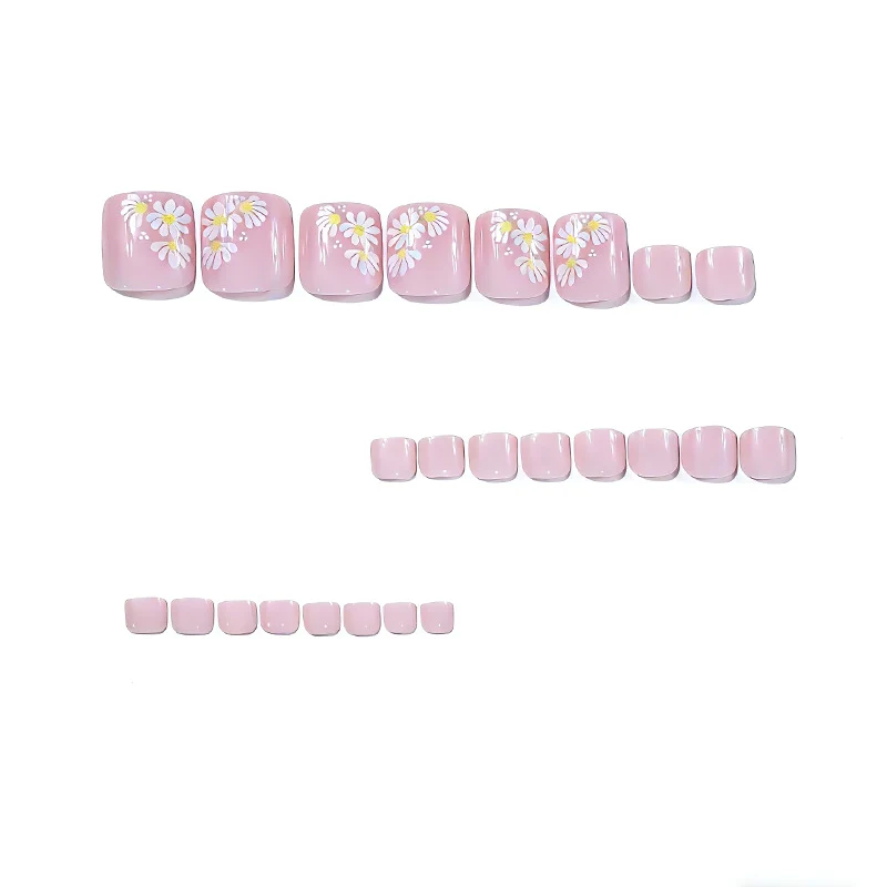 Floral Nail Art Pediküre Karnz