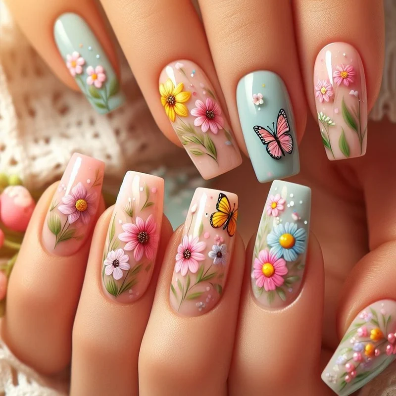 Floral Nail Art Design Karnz 1789915300