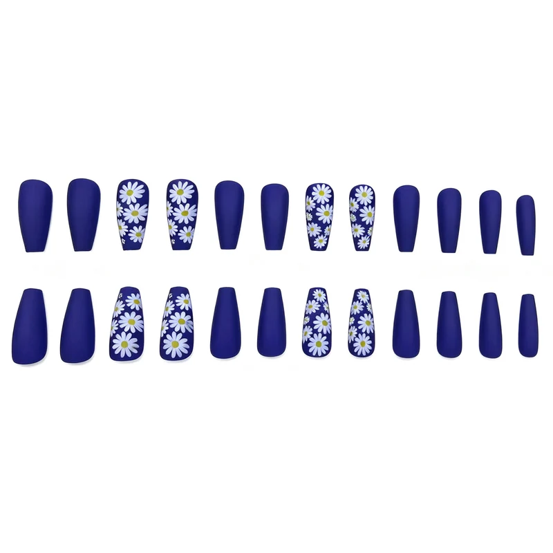 Floral Matte Nail Enhancements Karnz