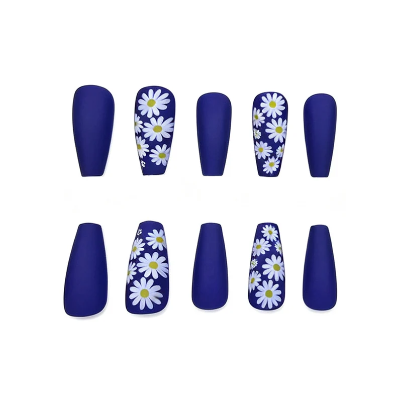 Floral Matte Nail Enhancements Karnz