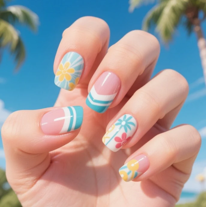 Blumenverlauf Nagelkunstset Karnz