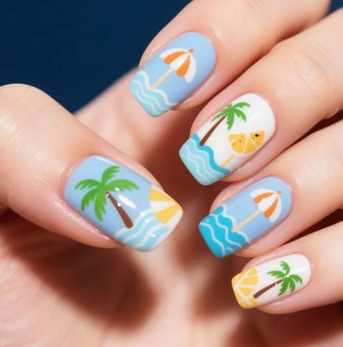 Blumenverlauf Nagelkunstset Karnz
