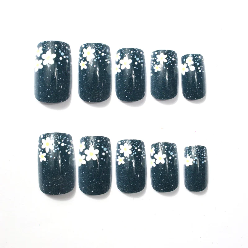 Blumen Glitzer Acryl Nagelkunst Verlängerungen Karnz