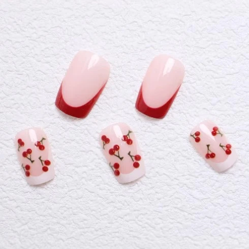 Floral French Tip Nail Art Karnz 1789914984