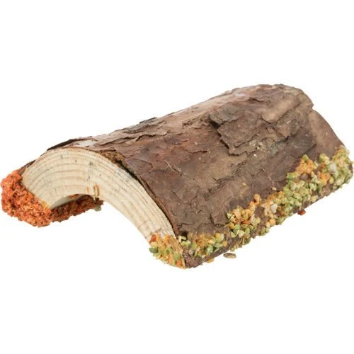 Holz Brücke Kaninchen und Kleinnager mit Gemüse und Nüssen