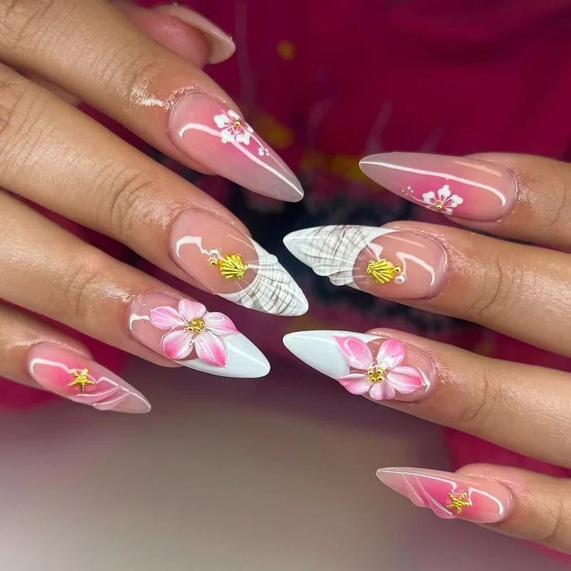 Blumen-Design Acryl-Nagelverstärkungen Karnz