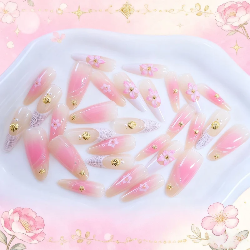 Blumen-Design Acryl-Nagelverstärkungen Karnz