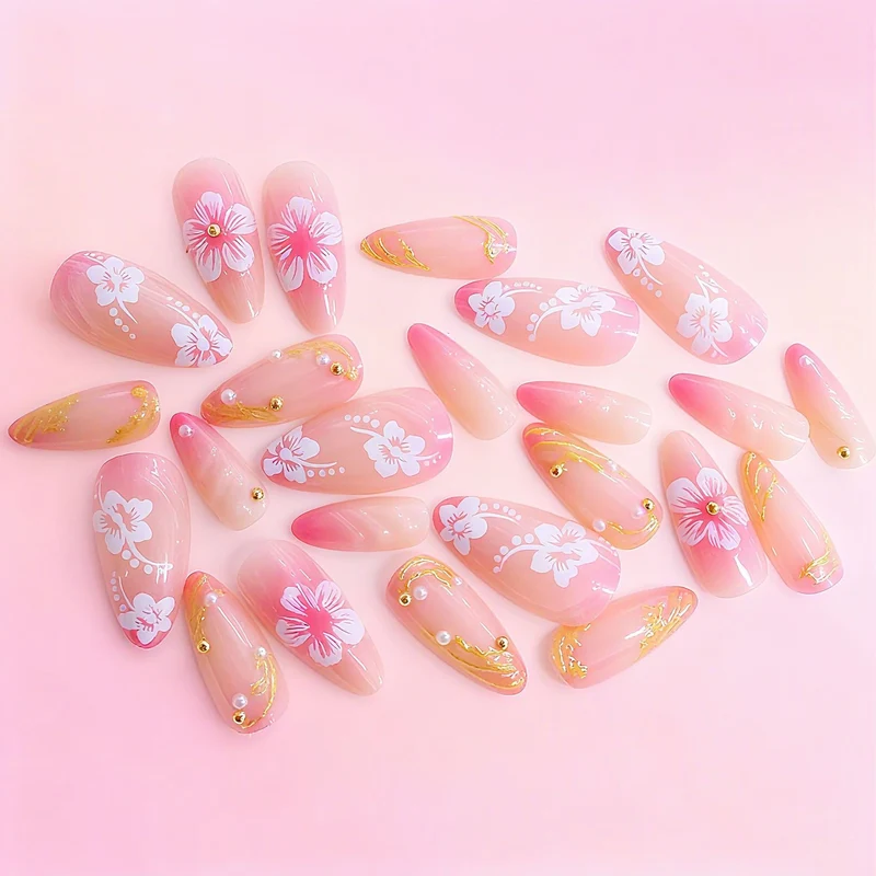 Florale dekorative Acryl-Nagelverlängerungen Karnz