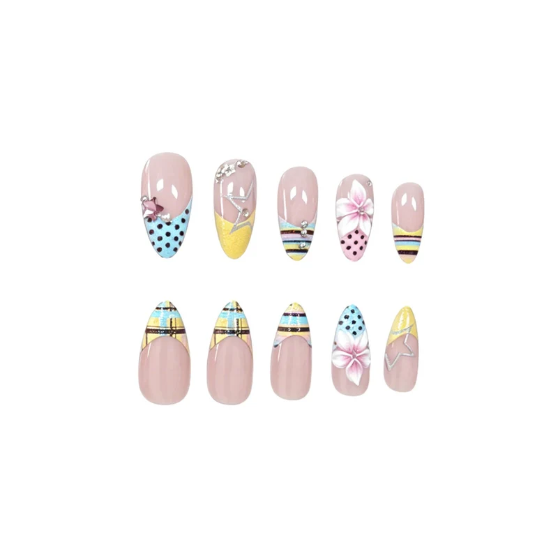 Florale dekorative Acryl-Nagelkunstverzögerungen Karnz