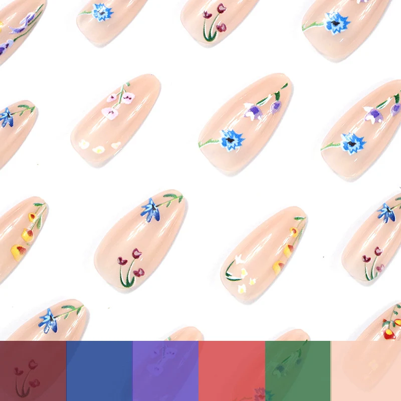 Florale Künstlerische Nagelverstärkungen Karnz