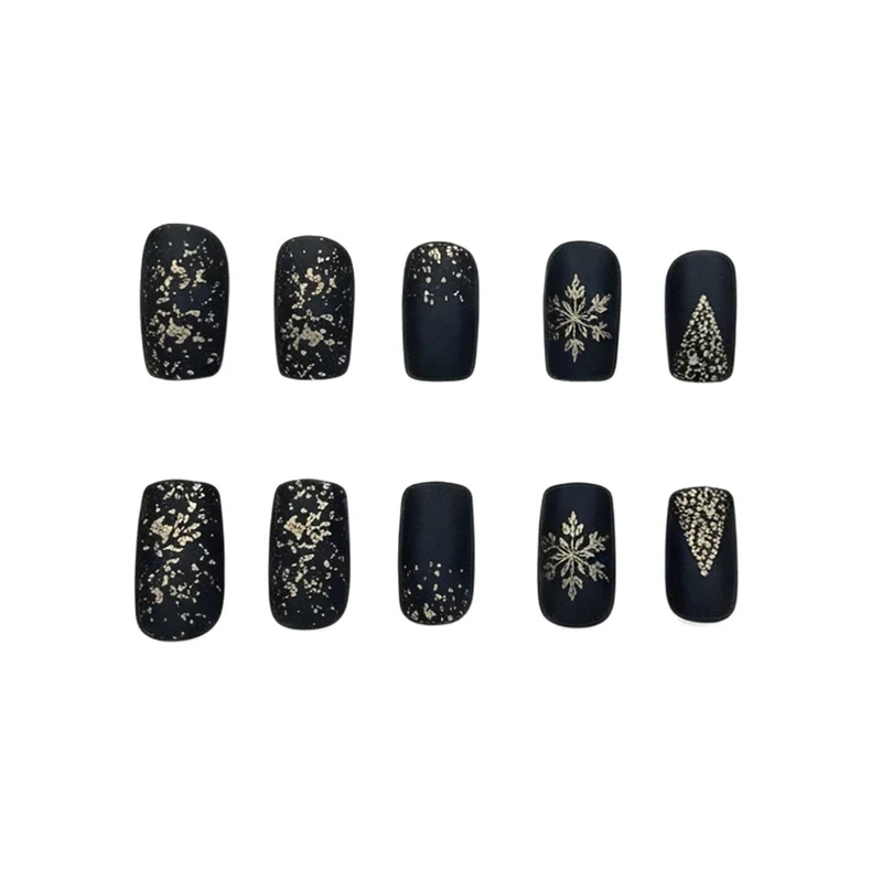 Festliche Winter-Themen Acryl-Nagelverlängerungen Karnz