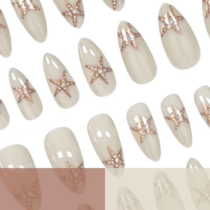 Elegante Sternenfisch-verzierte Nagelkunst Karnz