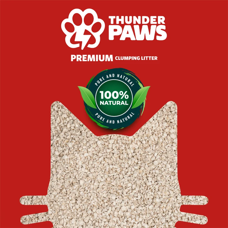 Thunder Paws Premium Hard Clumping Clay Lavender Scent Cat Litter 10L - Pack of 3